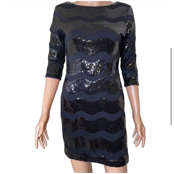 As U Wish Dress Black Night Out Dress Length: Mid-Length SZ SM bodycon - Picture 3 of 10